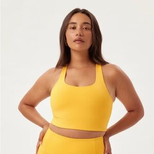 girlfriend collective Yellow Longline Sports Bra